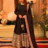 ZSR 3152 Black Color Roman silk Gown with Embroidery Work & Lace Work. Grab it for ₹2599. Delivery 4-6 Working Days. Shop now. | Bollywood Gowns, Creative Gowns, Designer Gowns, Embroidered Gowns, Gowns, Party Wear Gowns