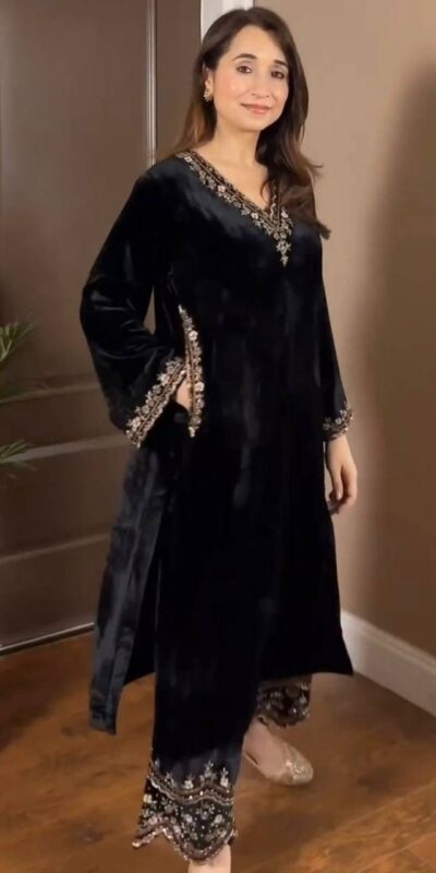 RTC 5810 Black Viscose velvet Salwar Suit. Perfect for Wedding, Party, Baby Shower, Housewarming, Eid – Get it for ₹1999. Delivery 4-6 Working Days. | Casual Suits, Jump Suits, Tops & Bottoms, Track Suits, Trendy Wear, Creative suits, Designer Suits, Palazzo Suits, Party Wear Suits, Patiala Suits, Salwar suit, Straight Suits