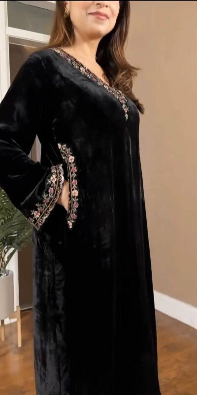 RTC 5810 Black Viscose velvet Salwar Suit. Perfect for Wedding, Party, Baby Shower, Housewarming, Eid – Get it for ₹1999. Delivery 4-6 Working Days. | Casual Suits, Jump Suits, Tops & Bottoms, Track Suits, Trendy Wear, Creative suits, Designer Suits, Palazzo Suits, Party Wear Suits, Patiala Suits, Salwar suit, Straight Suits