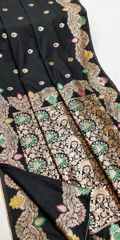 MB 3319 Block Color Banarasi Lace Work Gold Zari Border Saree . Available at ₹1849 only. Delivery 4-6 Working Days. Shop now. | Creative Sarees, Embroidered Sarees, Bollywood Sarees, Designer Sarees, Ethnic Saree, Modern Digital sarees, Party Wear Sarees, Sarees