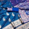 MB 1027 Blue in Banarasi Silk Zari Work & Lace Work Saree . Available at ₹1999 only. Delivery 4-6 Working Days. Shop now. | Creative Sarees, Embroidered Sarees, Bollywood Sarees, Designer Sarees, Ethnic Saree, Modern Digital sarees, Party Wear Sarees, Sarees
