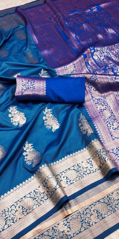 MB 1027 Blue in Banarasi Silk Zari Work & Lace Work Saree . Available at ₹1999 only. Delivery 4-6 Working Days. Shop now. | Creative Sarees, Embroidered Sarees, Bollywood Sarees, Designer Sarees, Ethnic Saree, Modern Digital sarees, Party Wear Sarees, Sarees