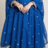 MF 1003 Blue Georgette Gown. Perfect for Wedding, Party, Pongal, Bridal Wear, Anniversary – Affordable Price ₹1799. Delivery 4-6 Working Days. Shop now. | Bollywood Gowns, Creative Gowns, Designer Gowns, Embroidered Gowns, Gowns, Party Wear Gowns