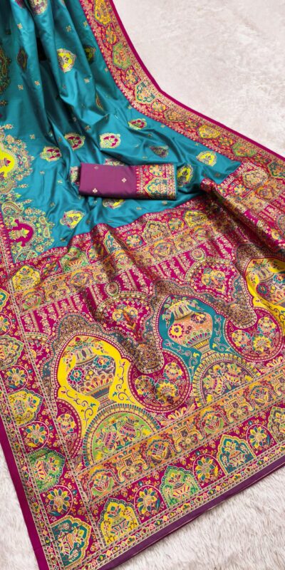 MB 56 Blue in Color Paithani Silk Lace Border & Lace Work Saree . Special Price ₹2399. Delivery 4-6 Working Days. Shop now. | Creative Sarees, Embroidered Sarees, Bollywood Sarees, Designer Sarees, Ethnic Saree, Modern Digital sarees, Party Wear Sarees, Sarees