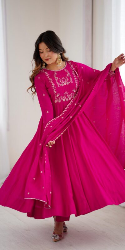 KB 289 Dark Pink with Bead Work & Embroidery Work Roman Chanderi Silk Salwar Suit . Special Price ₹2399. Delivery 4-6 Working Days. Shop now. | Casual Suits, Jump Suits, Tops & Bottoms, Track Suits, Trendy Wear, Creative suits, Designer Suits, Palazzo Suits, Party Wear Suits, Patiala Suits, Salwar suit, Straight Suits