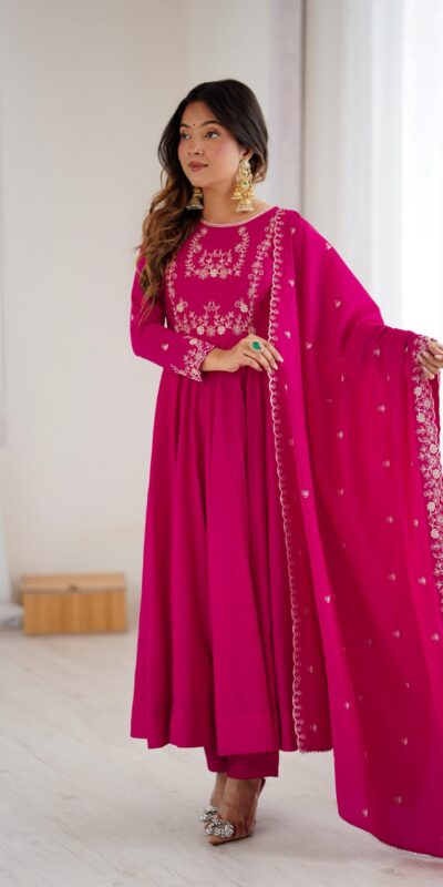 KB 289 Dark Pink with Bead Work & Embroidery Work Roman Chanderi Silk Salwar Suit . Special Price ₹2399. Delivery 4-6 Working Days. Shop now. | Casual Suits, Jump Suits, Tops & Bottoms, Track Suits, Trendy Wear, Creative suits, Designer Suits, Palazzo Suits, Party Wear Suits, Patiala Suits, Salwar suit, Straight Suits