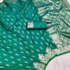 MB 41 Firozi Color Green Banarasi Silk Zari Weaving Saree . Wedding, Party, Festive, Available at ₹1849 only. Delivery 4-6 Working Days. Shop now. | Creative Sarees, Embroidered Sarees, Bollywood Sarees, Designer Sarees, Ethnic Saree, Modern Digital sarees, Party Wear Sarees, Sarees