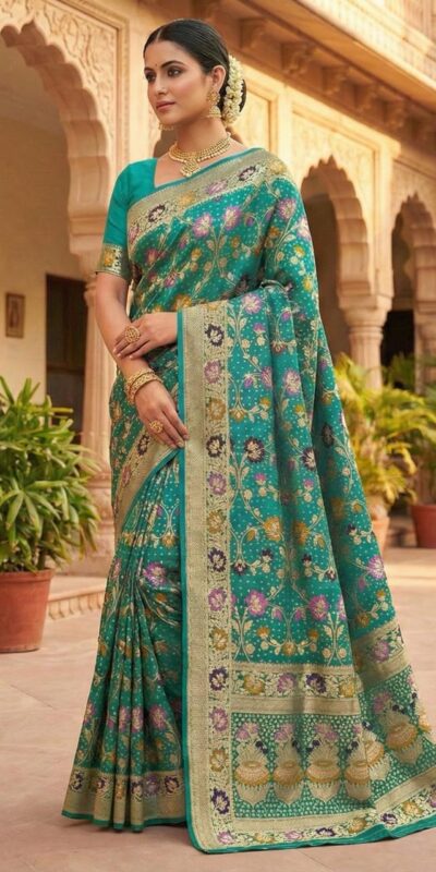 MS 546 Firozi in Color Banarasi Silk Zari Work All Over Saree . Available at ₹1649 only. Delivery 4-6 Working Days. Shop now. | Creative Sarees, Embroidered Sarees, Bollywood Sarees, Designer Sarees, Ethnic Saree, Modern Digital sarees, Party Wear Sarees, Sarees