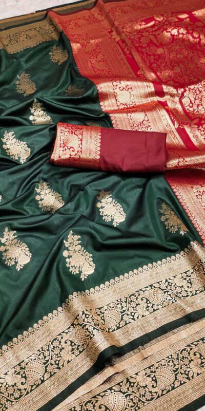 MB 1027 Green in Banarasi Silk Zari Work & Lace Work Saree . Available at ₹1999 only. Delivery 4-6 Working Days. Shop now. | Creative Sarees, Embroidered Sarees, Bollywood Sarees, Designer Sarees, Ethnic Saree, Modern Digital sarees, Party Wear Sarees, Sarees