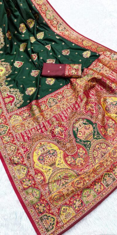 MB 56 Green in Color Paithani Silk Lace Border & Lace Work Saree . Special Price ₹2399. Delivery 4-6 Working Days. Shop now. | Creative Sarees, Embroidered Sarees, Bollywood Sarees, Designer Sarees, Ethnic Saree, Modern Digital sarees, Party Wear Sarees, Sarees