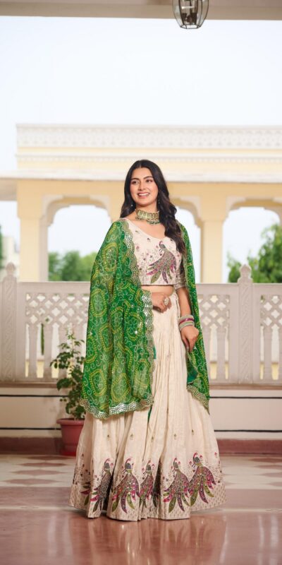 Ram 102 Green Color Pure Tissue silk Lehenga Choli with Embroidery Work. Grab it for ₹3249. Delivery 4-6 Working Days. Shop now. | Bollywood Lehenga, Creative Lehenga, Designer Lehenga, Embroidered Lehenga, Lehenga, Party Wear Lehenga