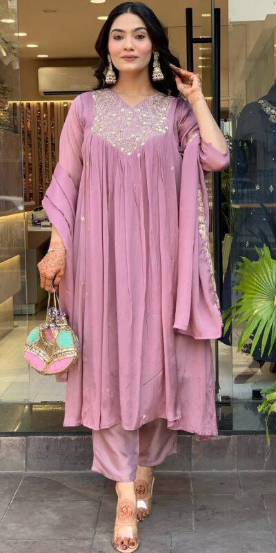 MF 819 Lavender Color Cotton Silk Salwar Suit with Mirror Work. Affordable Price ₹1699. Delivery 4-6 Working Days. Shop now. | Casual Suits, Jump Suits, Creative suits, Designer Suits, Palazzo Suits, Party Wear Suits, Patiala Suits, Salwar suit, Straight Suits