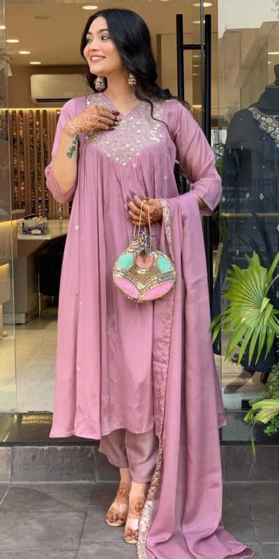 MF 819 Lavender Color Cotton Silk Salwar Suit with Mirror Work. Affordable Price ₹1699. Delivery 4-6 Working Days. Shop now. | Casual Suits, Jump Suits, Creative suits, Designer Suits, Palazzo Suits, Party Wear Suits, Patiala Suits, Salwar suit, Straight Suits