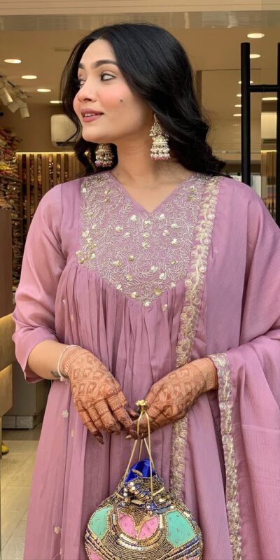 MF 819 Lavender Color Cotton Silk Salwar Suit with Mirror Work. Affordable Price ₹1699. Delivery 4-6 Working Days. Shop now. | Casual Suits, Jump Suits, Creative suits, Designer Suits, Palazzo Suits, Party Wear Suits, Patiala Suits, Salwar suit, Straight Suits