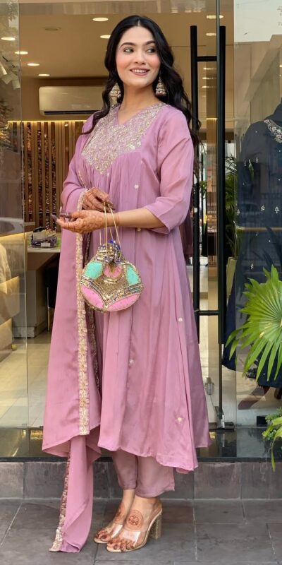 MF 819 Lavender Color Cotton Silk Salwar Suit with Mirror Work. Affordable Price ₹1699. Delivery 4-6 Working Days. Shop now. | Casual Suits, Jump Suits, Creative suits, Designer Suits, Palazzo Suits, Party Wear Suits, Patiala Suits, Salwar suit, Straight Suits