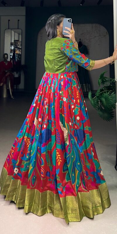 YNF 5035 Maroon in Taser Silk Zari Work & Kalamkari Print Gown . Available at ₹1799 only. Delivery 4-6 Working Days. Shop now. | Bollywood Gowns, Creative Gowns, Designer Gowns, Embroidered Gowns, Gowns, Party Wear Gowns