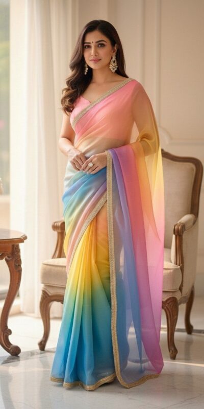 BT 416 Multi Organza Saree with Embroidery Work & Digital Print. Special Price ₹1599. Delivery 4-6 Working Days. Shop now. | Creative Sarees, Embroidered Sarees, Bollywood Sarees, Designer Sarees, Ethnic Saree, Modern Digital sarees, Party Wear Sarees, Sarees