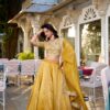 Mustard Goldie Plain Lehenga Choli