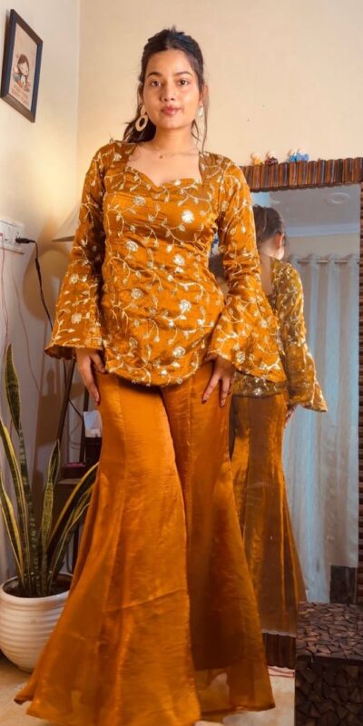 ZF 436 Mustered Fandy Silk Salwar Suit Perfect for Wedding, Party, Housewarming, Reception, Engagement – . Get it for ₹2049. Delivery 4-6 Working D | Casual Suits, Jump Suits, Tops & Bottoms, Track Suits, Trendy Wear, Creative suits, Designer Suits, Palazzo Suits, Party Wear Suits, Patiala Suits, Salwar suit, Straight Suits