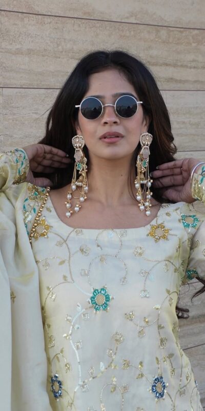 ZSR 3155 Off White Chinnon Salwar Suit Perfect for Wedding, Party, Durga Puja, Reception, Onam – . Grab it for ₹1999. Delivery 4-6 Working Days. | Casual Suits, Jump Suits, Tops & Bottoms, Track Suits, Trendy Wear, Creative suits, Designer Suits, Palazzo Suits, Party Wear Suits, Patiala Suits, Salwar suit, Straight Suits