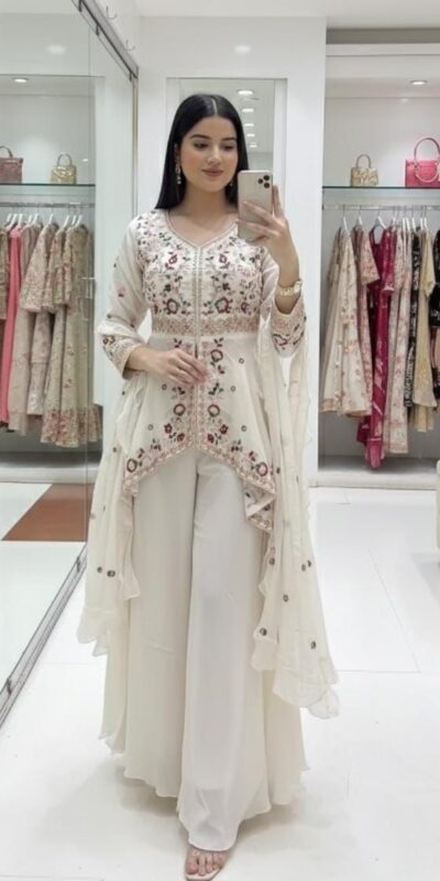 LG 2051 Off White in Rangoli Silk Embroidery Work Salwar Suit . Introductory Price ₹2549. Delivery 4-6 Working Days. Shop now. | Casual Suits, Jump Suits, Tops & Bottoms, Track Suits, Trendy Wear, Creative suits, Designer Suits, Palazzo Suits, Party Wear Suits, Patiala Suits, Salwar suit, Straight Suits