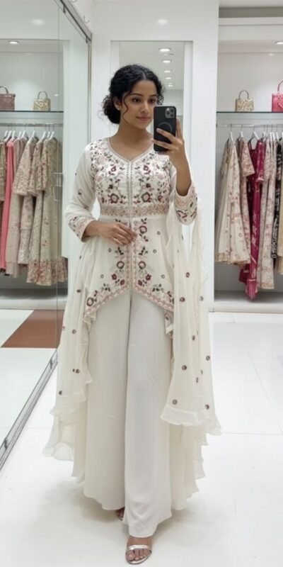 LG 2051 Off White in Rangoli Silk Embroidery Work Salwar Suit . Introductory Price ₹2549. Delivery 4-6 Working Days. Shop now. | Casual Suits, Jump Suits, Tops & Bottoms, Track Suits, Trendy Wear, Creative suits, Designer Suits, Palazzo Suits, Party Wear Suits, Patiala Suits, Salwar suit, Straight Suits