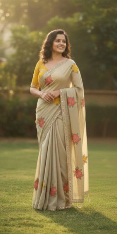 BT 1305 Off White Viscose Rangoli Saree Perfect for Wedding, Party, Family Gatherings, Temple Visit, Diwali – . Get it for ₹1849. Delivery 4-6 Wor | Creative Sarees, Embroidered Sarees, Bollywood Sarees, Designer Sarees, Ethnic Saree, Modern Digital sarees, Party Wear Sarees, Sarees