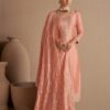 Peach Vichitra Embroidery Stone Work Salwar Suit