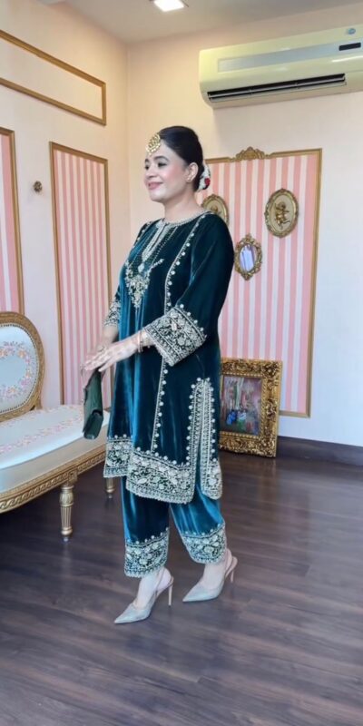 LG 2035 Peacock Blue in Velvet Embroidery Work & Lace Work Salwar Suit . Now at just ₹2049. Delivery 4-6 Working Days. Shop now. | Casual Suits, Jump Suits, Tops & Bottoms, Track Suits, Trendy Wear, Creative suits, Designer Suits, Palazzo Suits, Party Wear Suits, Patiala Suits, Salwar suit, Straight Suits