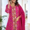 Pink Georgette Badhani Print Embroidery Work Salwar Suit