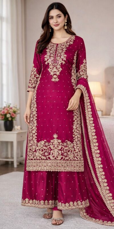 SSR 535 Pink Color in Organza Silk Embroidery Work Salwar Suit . Available at ₹2399 only. Delivery 4-6 Working Days. Shop now. | Casual Suits, Jump Suits, Tops & Bottoms, Track Suits, Trendy Wear, Creative suits, Designer Suits, Palazzo Suits, Party Wear Suits, Patiala Suits, Salwar suit, Straight Suits