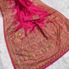 Pink Pashmina Silk Woven Motifs Saree