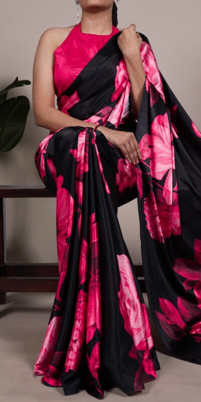 YNF 7027 Pink Satin Silk Saree Perfect for Wedding, Party, Sangeet, Makar Sankranti, Reception – . Special Price ₹1549. Delivery 4-6 Working Days | Creative Sarees, Embroidered Sarees, Bollywood Sarees, Designer Sarees, Ethnic Saree, Modern Digital sarees, Party Wear Sarees, Sarees