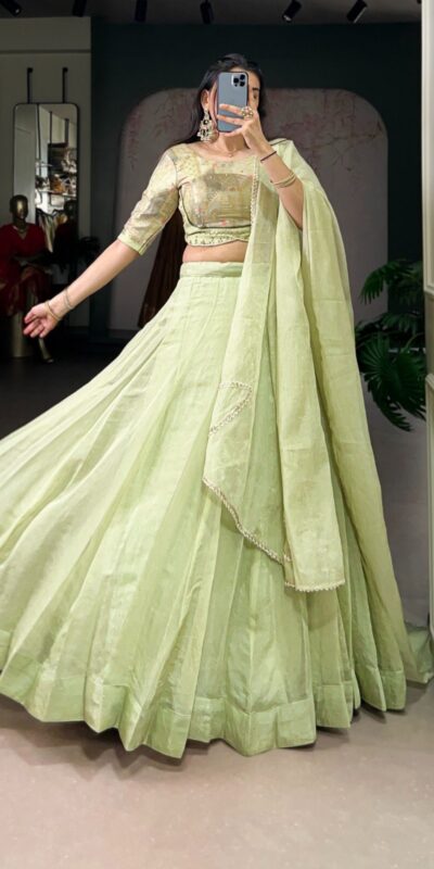 LNB 1100 Pista with Bead Work & Sequins Work. Allen Crush Lehenga Choli Best Price ₹3299. Delivery 4-6 Working Days. Shop now. | Bollywood Lehenga, Creative Lehenga, Designer Lehenga, Embroidered Lehenga, Lehenga, Party Wear Lehenga