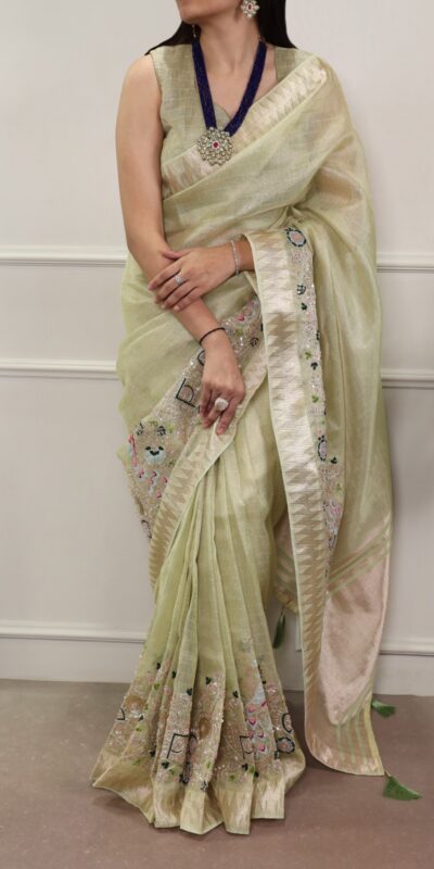 YNF 7401 Pista in Zari Kota Tissue Zari Work & Embroidery Work Saree . Get it for ₹3199. Delivery 4-6 Working Days. Shop now. | Creative Sarees, Embroidered Sarees, Bollywood Sarees, Designer Sarees, Ethnic Saree, Modern Digital sarees, Party Wear Sarees, Sarees