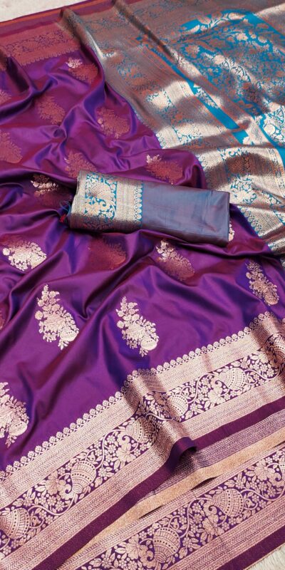MB 1027 Purple in Banarasi Silk Zari Work & Lace Work Saree . Available at ₹1999 only. Delivery 4-6 Working Days. Shop now. | Creative Sarees, Embroidered Sarees, Bollywood Sarees, Designer Sarees, Ethnic Saree, Modern Digital sarees, Party Wear Sarees, Sarees