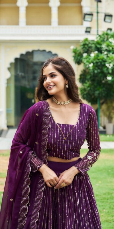 Ram 051 Purple Color Fox Georgette Lehenga Choli with Embroidery Work. Festive Deal ₹2649. Delivery 4-6 Working Days. Shop now. | Bollywood Lehenga, Creative Lehenga, Designer Lehenga, Embroidered Lehenga, Lehenga, Party Wear Lehenga