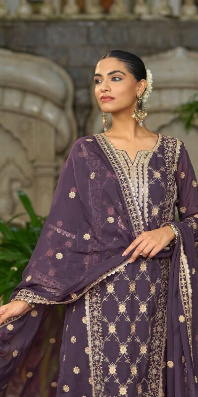 ZSR 3153 Purple in Color Pure Chinnon Embroidery Work Salwar Suit. Special Price ₹2149. Delivery 4-6 Working Days. Shop now. | Casual Suits, Jump Suits, Tops & Bottoms, Track Suits, Trendy Wear, Creative suits, Designer Suits, Palazzo Suits, Party Wear Suits, Patiala Suits, Salwar suit, Straight Suits