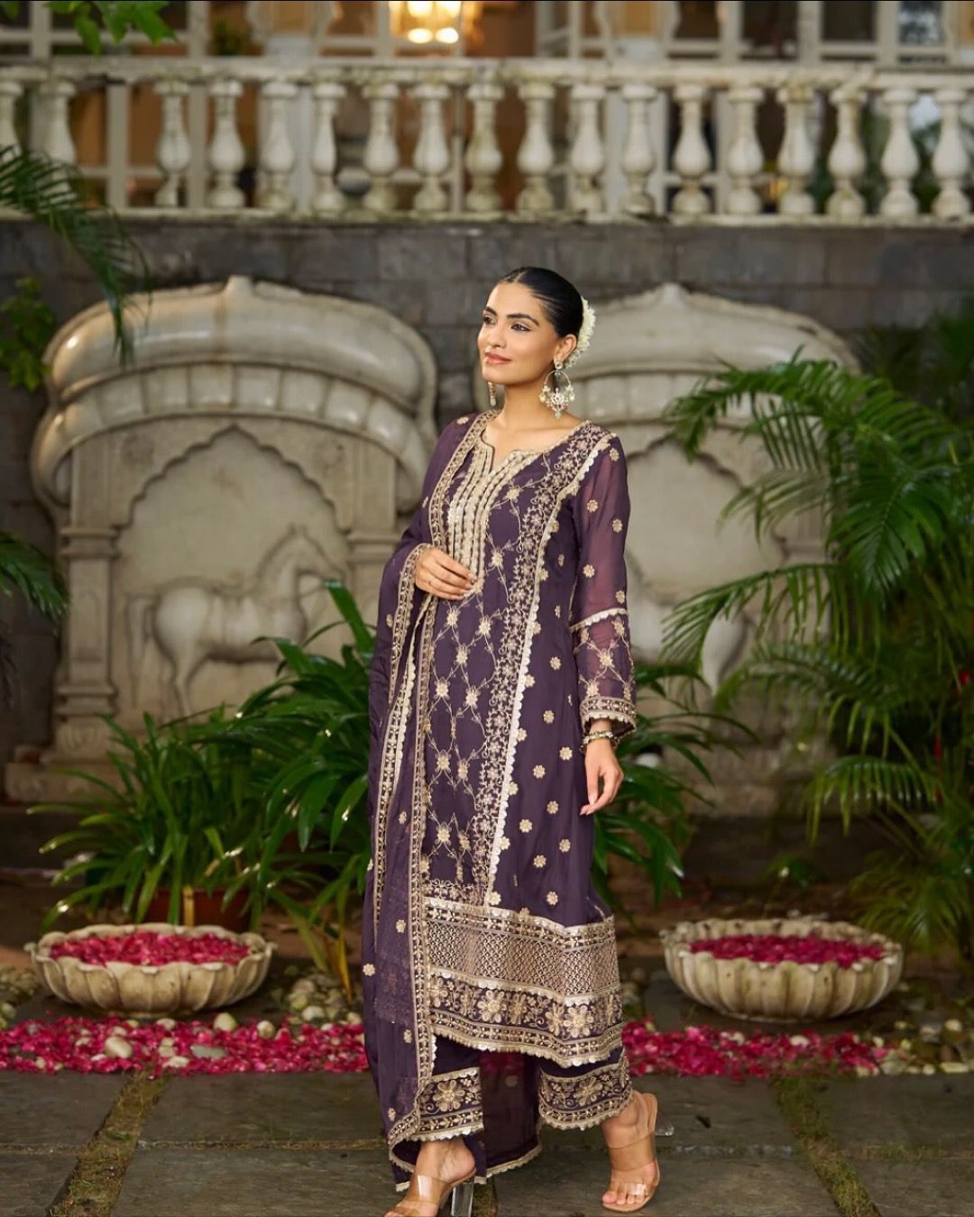 ZSR 3153 Purple in Color Pure Chinnon Embroidery Work Salwar Suit. Special Price ₹2149. Delivery 4-6 Working Days. Shop now. | Casual Suits, Jump Suits, Tops & Bottoms, Track Suits, Trendy Wear, Creative suits, Designer Suits, Palazzo Suits, Party Wear Suits, Patiala Suits, Salwar suit, Straight Suits