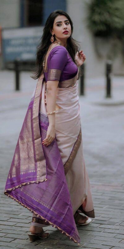 KPR 224 Purple Color Soft Lichi Silk Saree with Lace Border & Lace Work. Best Price ₹1449. Delivery 4-6 Working Days. Shop now. | Creative Sarees, Embroidered Sarees, Bollywood Sarees, Designer Sarees, Ethnic Saree, Modern Digital sarees, Party Wear Sarees, Sarees