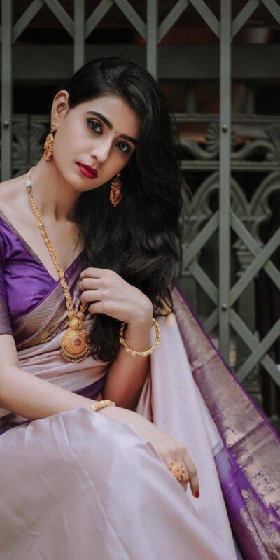 KPR 224 Purple Color Soft Lichi Silk Saree with Lace Border & Lace Work. Best Price ₹1449. Delivery 4-6 Working Days. Shop now. | Creative Sarees, Embroidered Sarees, Bollywood Sarees, Designer Sarees, Ethnic Saree, Modern Digital sarees, Party Wear Sarees, Sarees