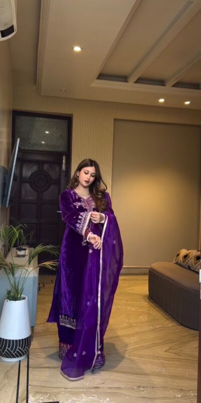 BE 416 Purple Embroidery Work Salwar Suit in Purple Velvet . Affordable Price ₹1999. Delivery 4-6 Working Days. Shop now. | Casual Suits, Jump Suits, Tops & Bottoms, Track Suits, Trendy Wear, Creative suits, Designer Suits, Palazzo Suits, Party Wear Suits, Patiala Suits, Salwar suit, Straight Suits