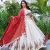 Ram 102 Red Color Pure Tissue silk Lehenga Choli with Embroidery Work. Grab it for ₹3249. Delivery 4-6 Working Days. Shop now. | Bollywood Lehenga, Creative Lehenga, Designer Lehenga, Embroidered Lehenga, Lehenga, Party Wear Lehenga
