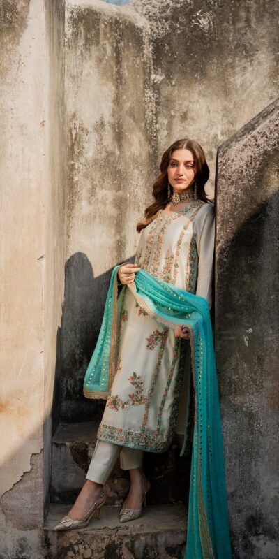 AD 220 White in Organza Silk Embroidery Work & Lace Work Salwar Suit . Grab it for ₹2449. Delivery 4-6 Working Days. Shop now. | Casual Suits, Jump Suits, Tops & Bottoms, Track Suits, Trendy Wear, Creative suits, Designer Suits, Palazzo Suits, Party Wear Suits, Patiala Suits, Salwar suit, Straight Suits