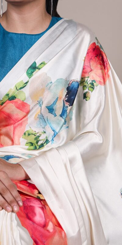 YNF 7027 White Satin Silk Saree Perfect for Wedding, Party, Sangeet, Makar Sankranti, Reception – . Special Price ₹1549. Delivery 4-6 Working Days | Creative Sarees, Embroidered Sarees, Bollywood Sarees, Designer Sarees, Ethnic Saree, Modern Digital sarees, Party Wear Sarees, Sarees