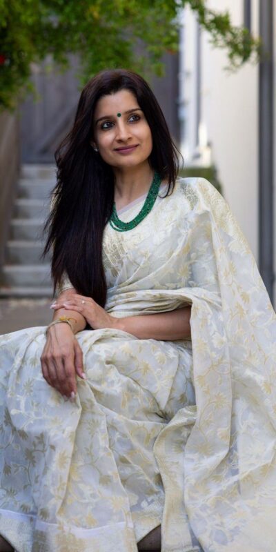 KPR 222 White in Color Soft Lichi Silk. Designer Work Saree Available at ₹1399 only. Delivery 4-6 Working Days. Shop now. | Creative Sarees, Embroidered Sarees, Bollywood Sarees, Designer Sarees, Ethnic Saree, Modern Digital sarees, Party Wear Sarees, Sarees