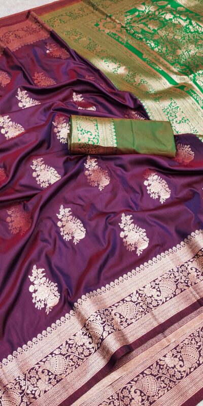 MB 1027 Wine in Banarasi Silk Zari Work & Lace Work Saree . Available at ₹1999 only. Delivery 4-6 Working Days. Shop now. | Creative Sarees, Embroidered Sarees, Bollywood Sarees, Designer Sarees, Ethnic Saree, Modern Digital sarees, Party Wear Sarees, Sarees