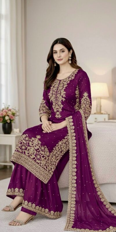 SSR 535 Wine Color in Organza Silk Embroidery Work Salwar Suit . Available at ₹2399 only. Delivery 4-6 Working Days. Shop now. | Casual Suits, Jump Suits, Tops & Bottoms, Track Suits, Trendy Wear, Creative suits, Designer Suits, Palazzo Suits, Party Wear Suits, Patiala Suits, Salwar suit, Straight Suits