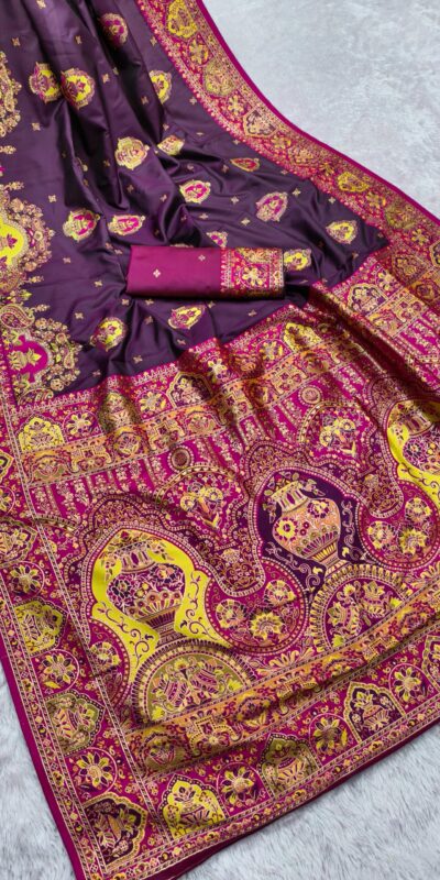 MB 56 Wine in Color Paithani Silk Lace Border & Lace Work Saree . Special Price ₹2399. Delivery 4-6 Working Days. Shop now. | Creative Sarees, Embroidered Sarees, Bollywood Sarees, Designer Sarees, Ethnic Saree, Modern Digital sarees, Party Wear Sarees, Sarees
