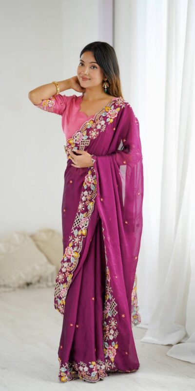 BT 1303 Wine Premium Noha Crush Saree with Sequins Work & Embroidery Work. Exclusive Offer ₹2149. Delivery 4-6 Working Days. Shop now. | Creative Sarees, Embroidered Sarees, Bollywood Sarees, Designer Sarees, Ethnic Saree, Modern Digital sarees, Party Wear Sarees, Sarees
